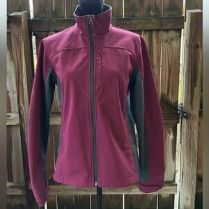 Black Diamond Double Diamond 2 Tone Plum & Gray Full Zip Jacket Size M